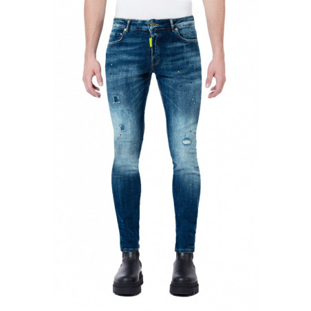 BLUE DISTRESSED NEON YELL 35DE