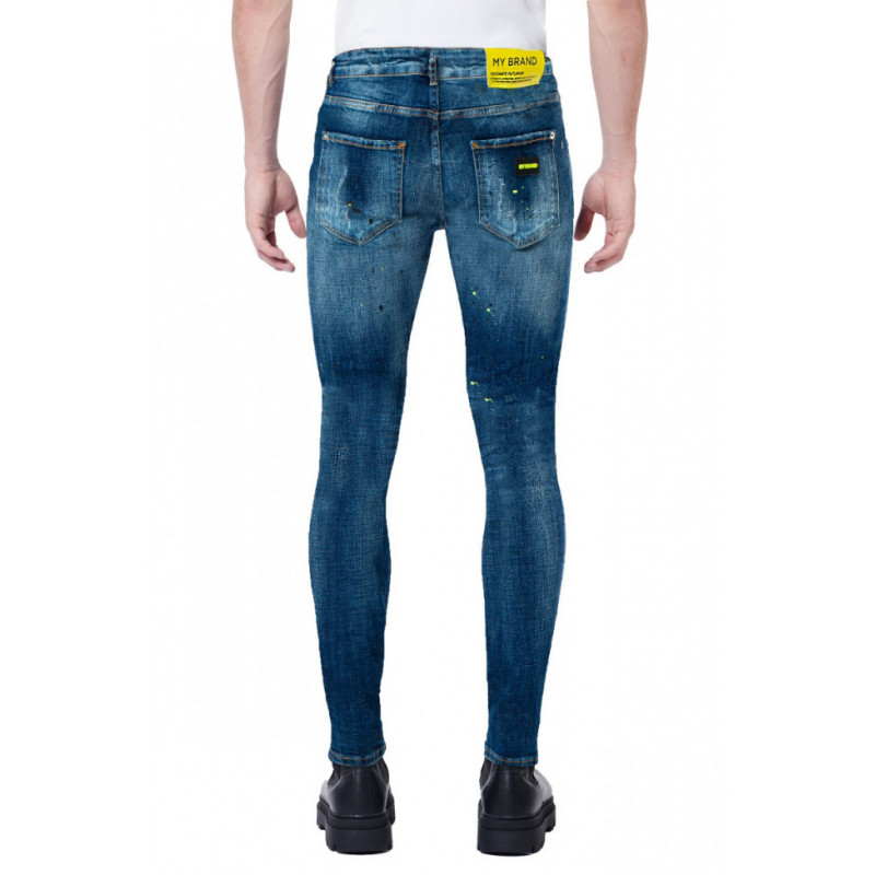 BLUE DISTRESSED NEON YELL 35DE